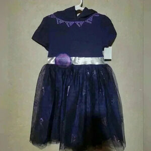 NWT Black Panther Marvel Dress black panther hood size XS 4/5